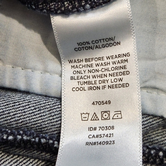 Jean shorts with tie at the waist Blue color Cotton Pockets Size 2 LOFT NWT - Picture 9 of 9